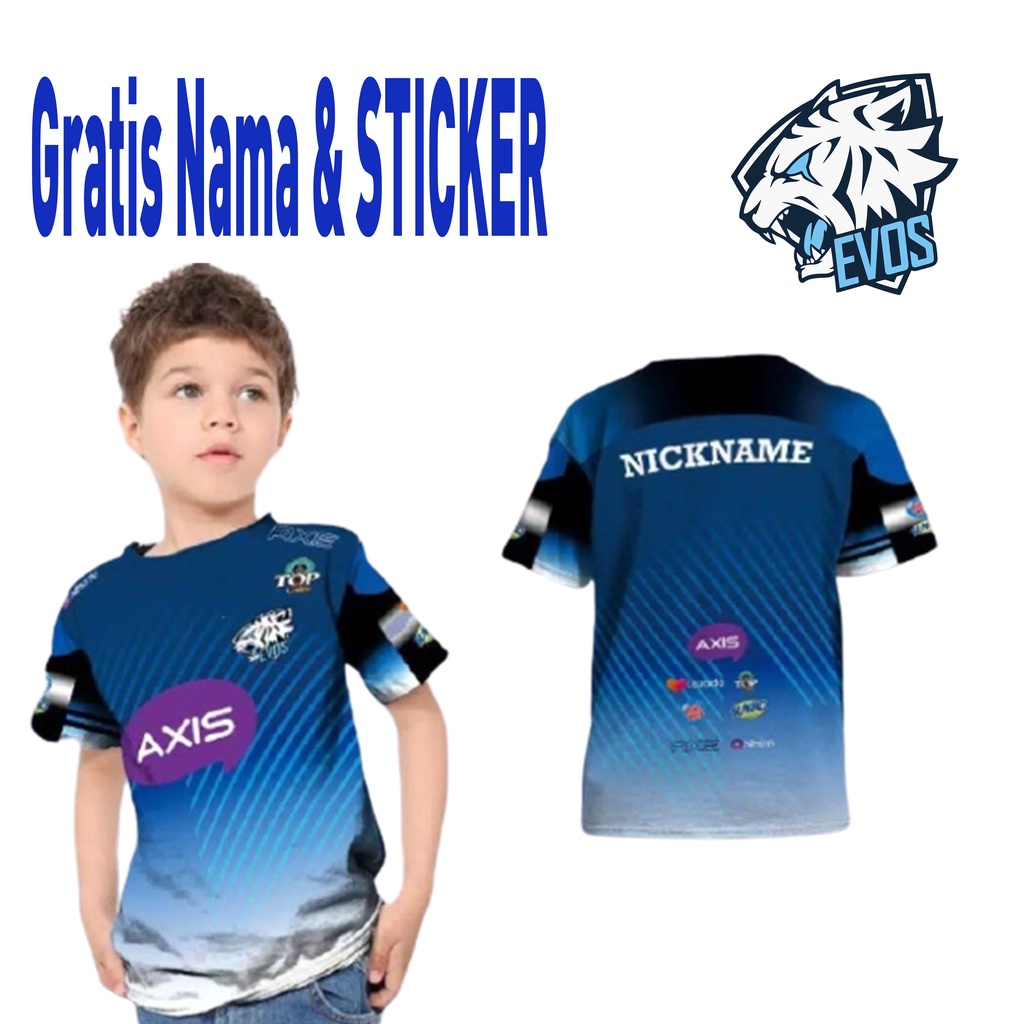 Kaos EVOS anak 2020 kaos evos anak baju evos ff free fire mobile legends kaos anak anak