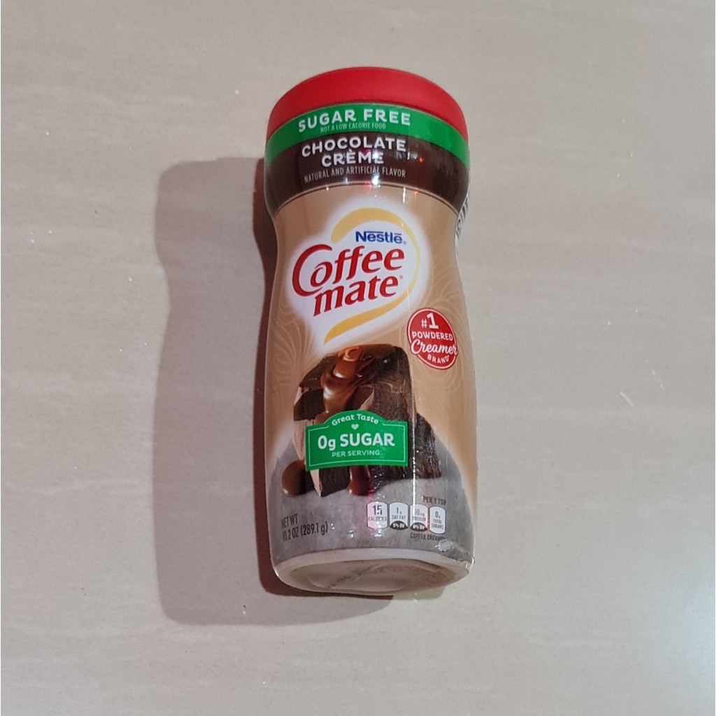 

Nestle Coffee Mate Sugar Free Chocolate Creme Powder Coffee Creamer 289.1 Gram