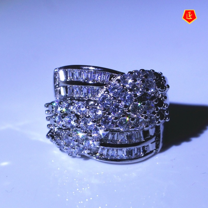 [Ready Stock]Creative Personality Full Diamond Ring