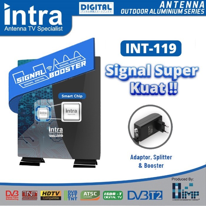 Antena Tv Luar Dalam Intra INT-119 Bisa 2 Tv Digital Analog Original