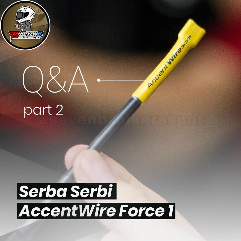 ACCENT WIRE KABEL SETAN BOOSTER MOTOR HITAM FORCE 1 SEVENB