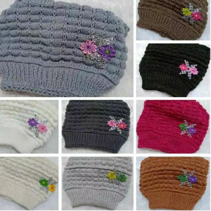 {WKB.26Au22ˣ} Kerpus hijab ibu ibu fashion beanies nenek ciput rajut turban topi kupluk emak no pad