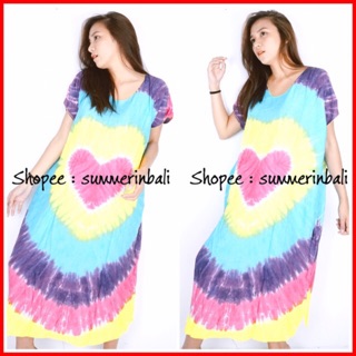  BAJU  DASTER  BALI DRESS PELANGI  TIE DYE TIEDYE JUMBO LD 