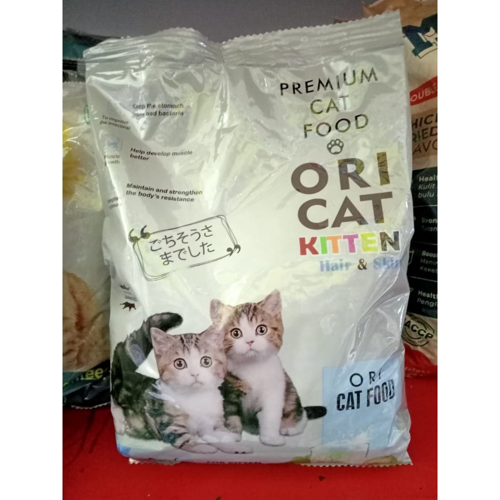 makanan untuk bayi kucing oricat 500 gr