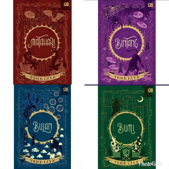 Novel Tere Liye - Serial Bumi 4 Buku - Bulan - Bumi - Bintang -