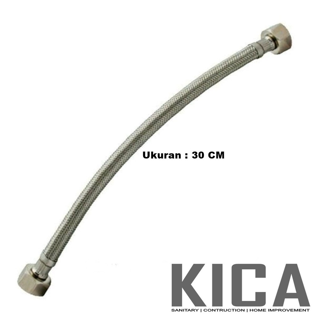 SELANG FLEKSIBEL AIR PANAS / AIR DINGIN 30 CM / FLEXIBLE HOSE KUNINGAN