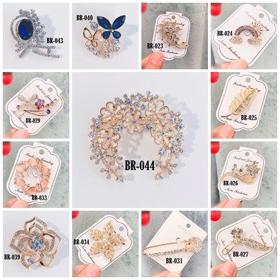 [ORGM] Brooch / bros peniti hijab jilbab aksesoris fashion bling bling