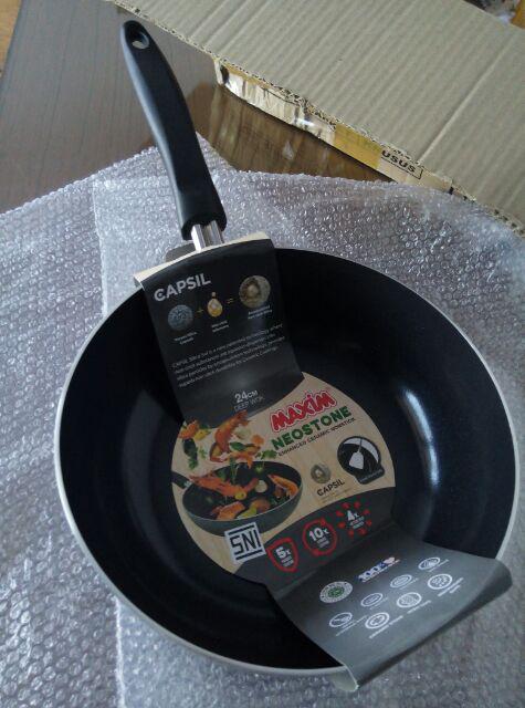 Neostone Deep Wok 24cm Ns / Wajan Ceramic Maxim