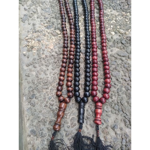 Tasbih kayu ukuran besar 12 mm 99 butir murah