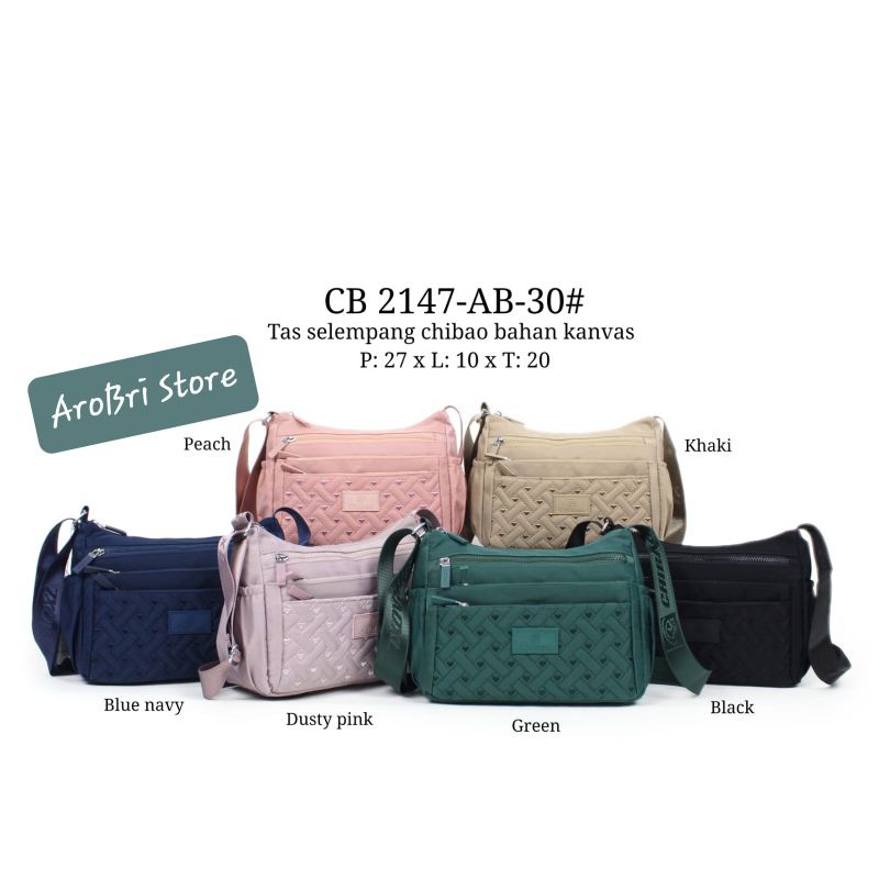 Tas selempang merk chibao CB 2147 -AB- 30 bahan kanvas
