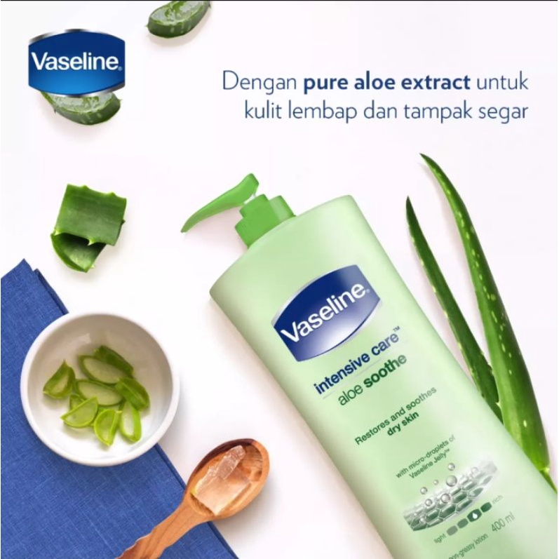 Vaseline Intensive Care Aloe Vera Lotion Soothe 400 Ml - Aloe Vera Lotion Sunburn