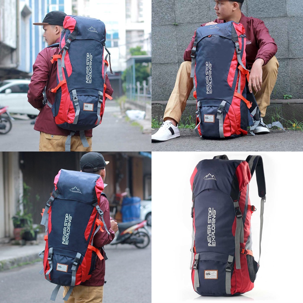 Tas Ransel Carrier Backpack Gunung Adventure Hiking Outdoor Inficlo Original 80L Liter Tas Naik Gunung Keril