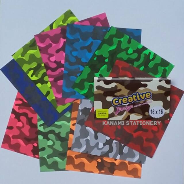 

Kertas Origami Paper Motif Army Look 25 Sheets ASTURO.