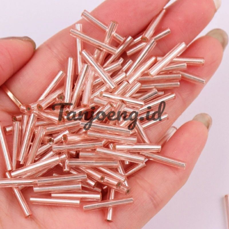 (185 Pcs) Mote Payet Bambu Jepang Ukuran 12 mm Payet Batang