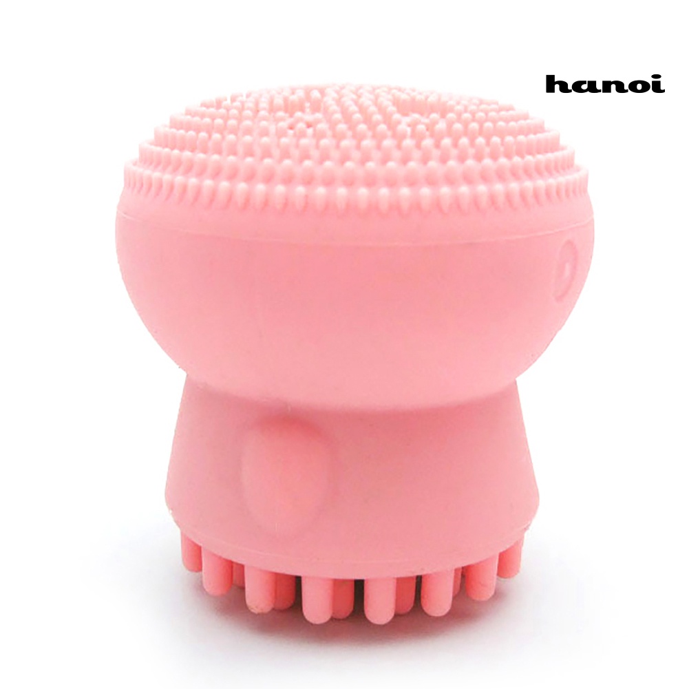 HQTM_Mini Octopus Silicone Face Cleansing Washing Brush Facial Cleaner Exfoliator