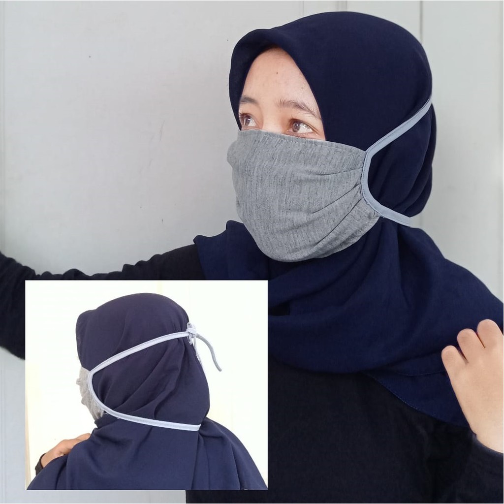 18579 - MASKER KAIN TALI HIJAB TERMURAH PELINDUNG ATAU PENUTUP MULUT HIDUNG TERLARIS