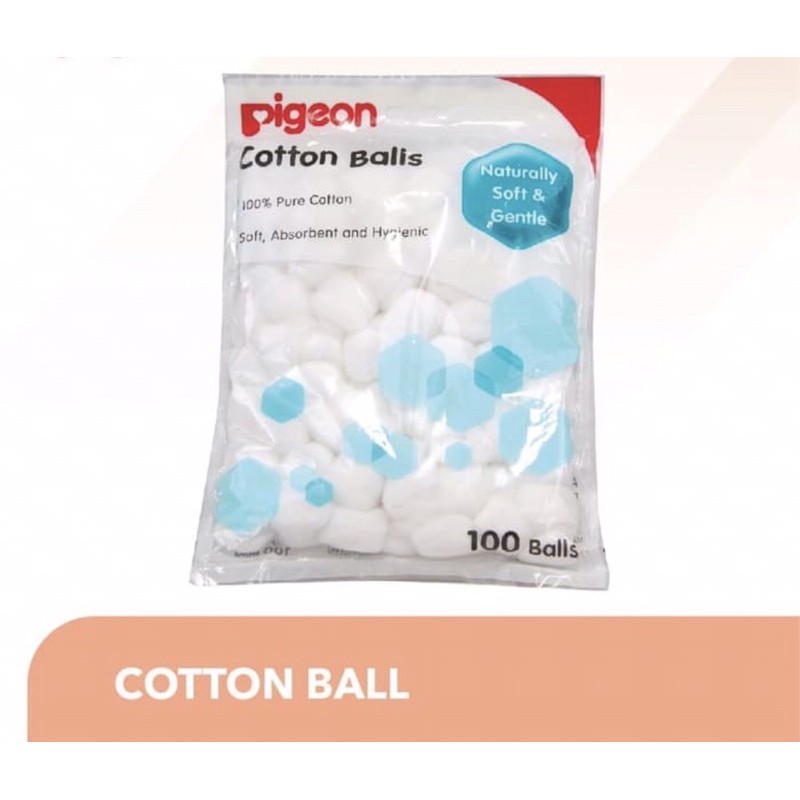 Pigeon coton balls 100 pcs ( kapas bulat higienis bayi )