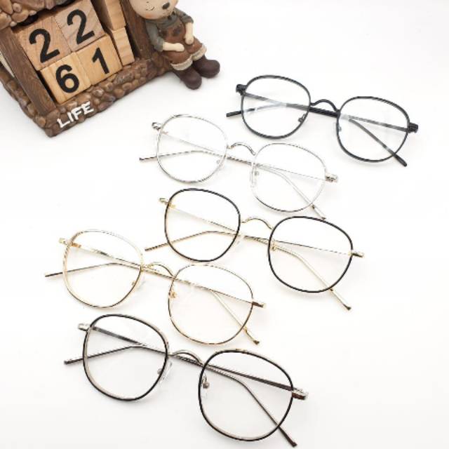 BARU UNIK | frame 2261 | kacamata kotak oval | paket kacamata minus/plus/cyl/antiradiasi | kacamata 