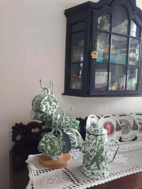 Teko Set Blurik/blirik Jadul Besar +6 Cangkir Murah