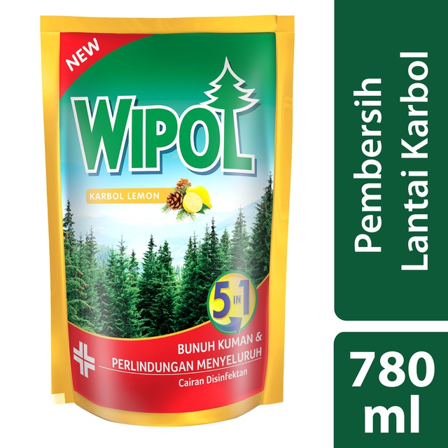 Wipol Sabun Karbol Pembersih Lantai Lemon Tangguh Bunuh Kuman 780 ml