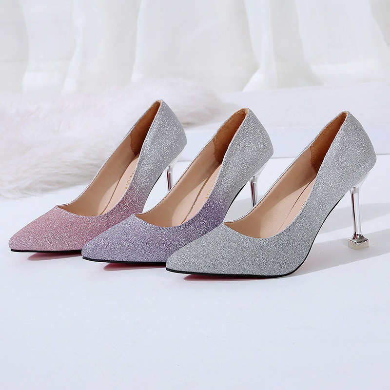 Sepatu High Heels Cewek Sepatu Kerja Hak Tinggi  Wanita Import Spatu Pesta Perempuan Formal SH-014