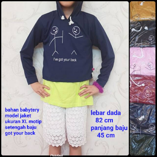 BH 244 BABYTERY JAKET abg ukuran L tersedia 1 warna