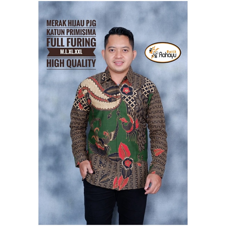 MERAK HIJAU RAHAYU KEMEJA BATIK PRIA SOLO LENGAN PANJANG LAPIS FURING ATASAN PREMIUM MODERN PRABU KUNG PRABU KUNING KEEPYAR SOGAN VIJAY 2 NATAWIJAYA AJISAKA PARANG CENDONO BAYUSUTA HIJAU SETYO PRABU PRASTOWO BATIK SOLO AMANAH BATIKSOLOAMANAH