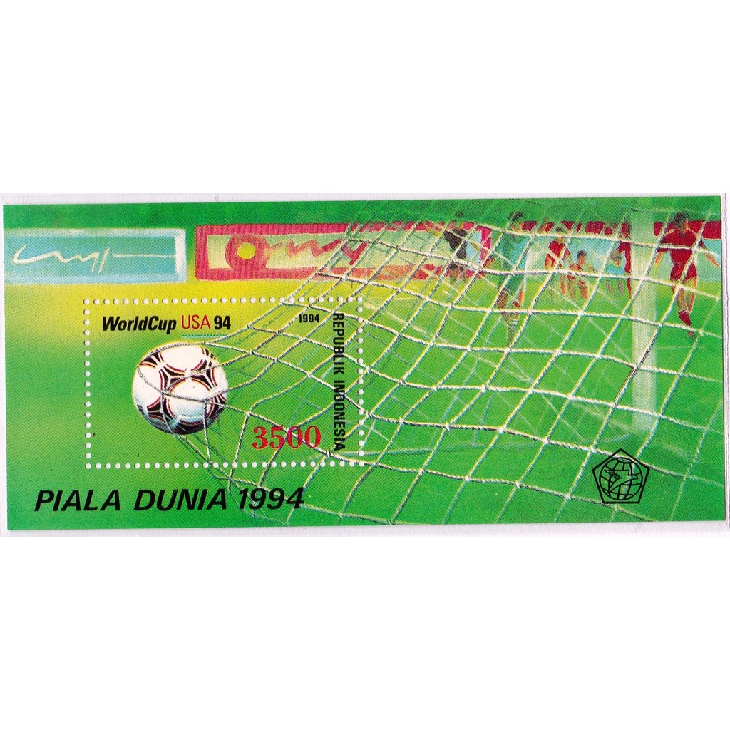

Perangko Indonesia 1994 Bola di Gawang World Cup USA Souvenir Sheet MNH