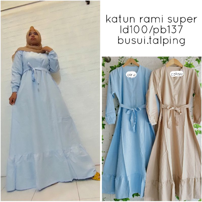 (GROSIR GAMIS)GAMIS KATUN // GAMIS DAILY // GAMIS POLOS