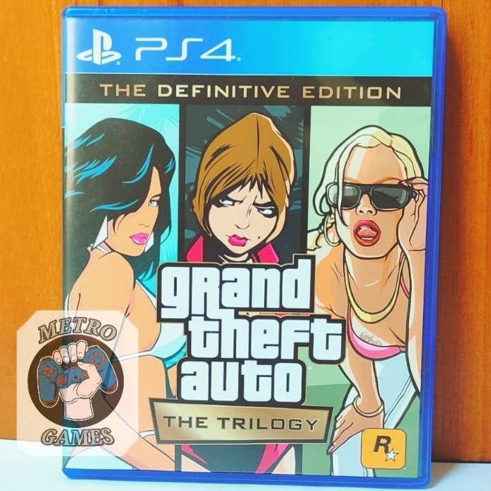 GTA Trilogy The Definitive Edition PS4 Kaset GTA The Trilogy Playstation PS 4 5 CD BD Game Games Grand Theft Auto Trilogy Terbaru GTA 1 2 3 4 5 PS4 PS5 region 3 reg asia