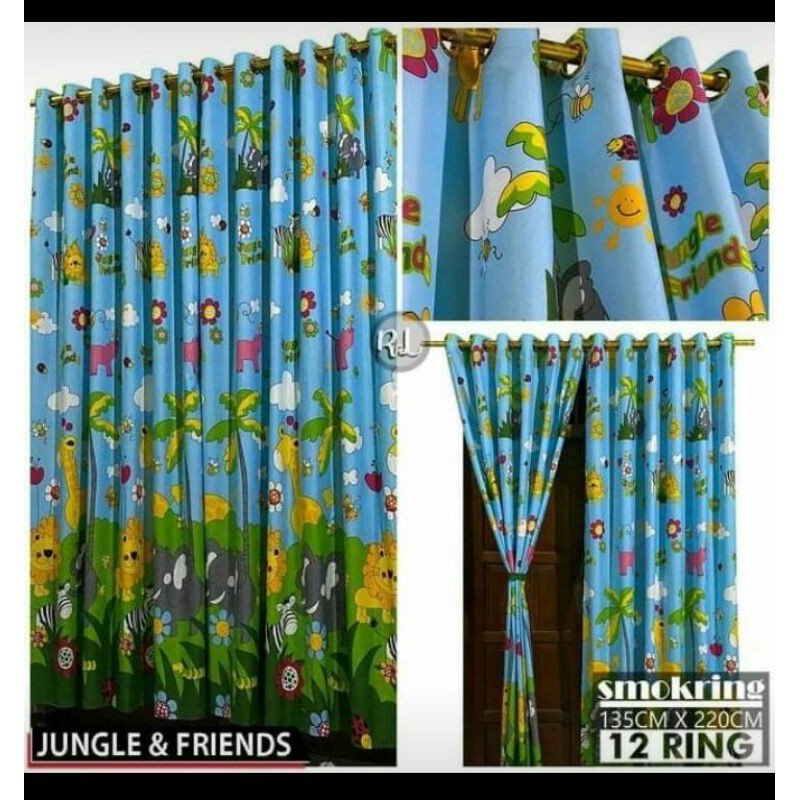 GORDEN PINTU JENDELA SMOKERING 12RING Size 220X135 KATUN DISPERSE EMBOS MOTIF AESTHETIC MURAH