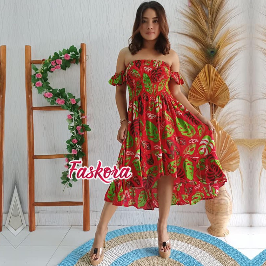 Pakaian Wanita Terbaru Dress Casual Dress / Dress Kerut Dada Panjang / Dress Janda Bolong Premium