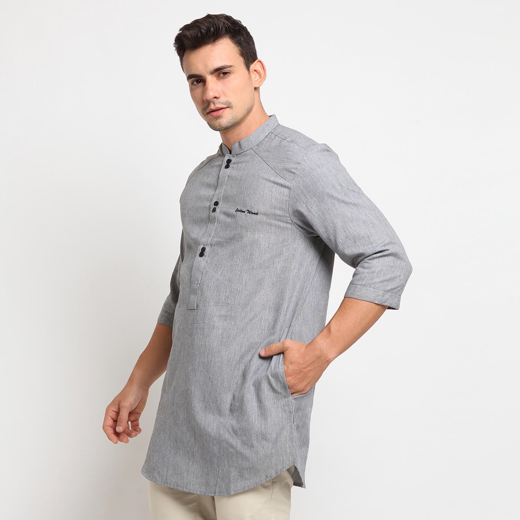 Baju Koko Kurta Pakistan Pria Muslim Lengan 3/4 Model Terbaru Original Lebaran