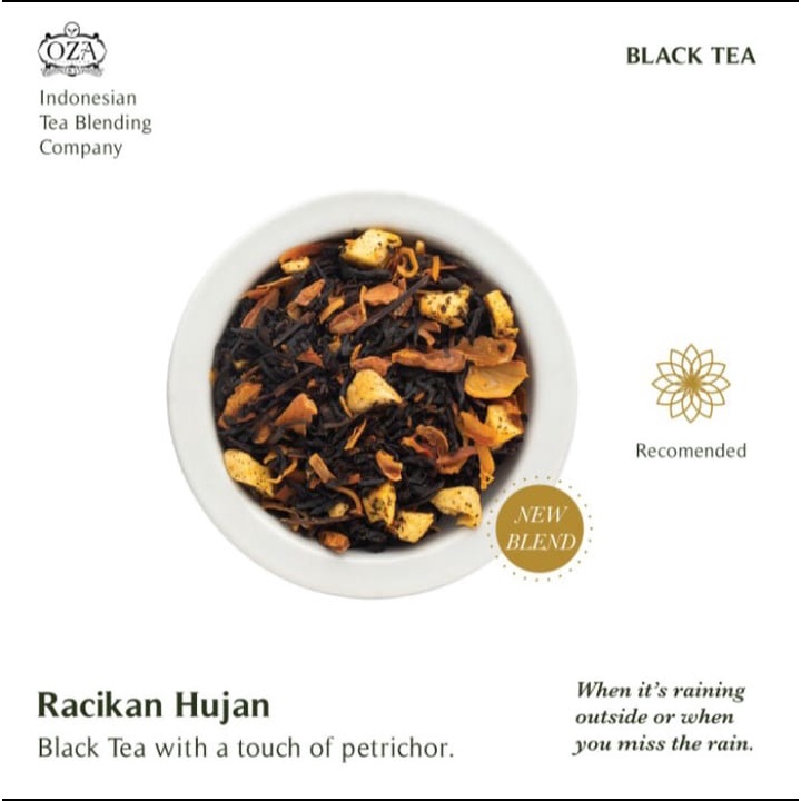 

RB22 OZA Tea - Racikan Hujan Artisan Tea - Black Tea Specialty Grade Teh Premium 40 gram (20 cups)
