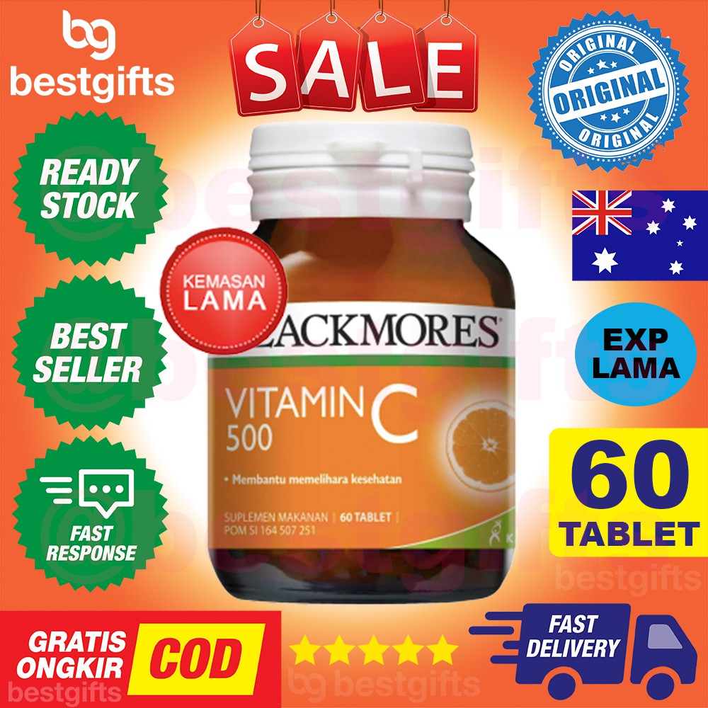 BLACKMORES VITAMIN C 500 MG VIT C 500MG ANTIOKSIDAN KEKEBALAN DAYA TAHAN TUBUH FLU PILEK 60 TABLET