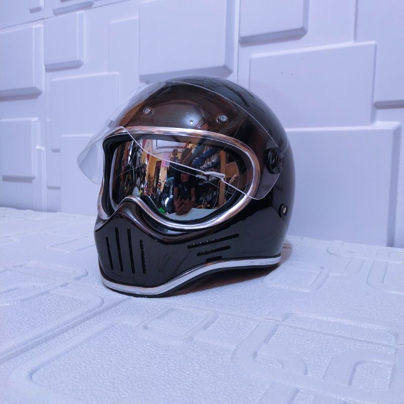 HELM CAKIL M30 FULL FACE CUSTOM SIMPSON BANDIT RETRO CLASSIC