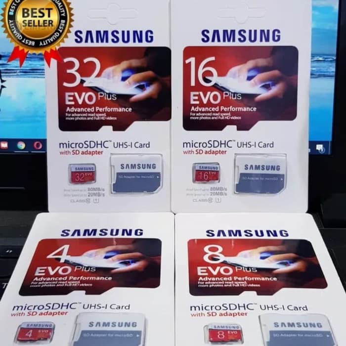 Micro SD Card Samsung EVO Plus 4GB Class 10 + Adaptor