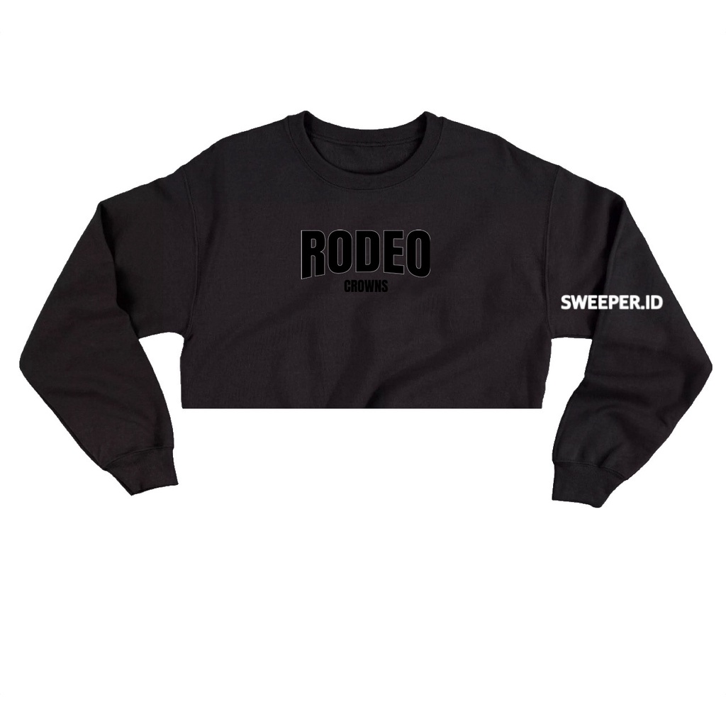 RODEO CROWNS SWEATER CROPE BAHAN FLEECE BAHAN FLEECE