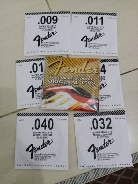 Senar gitar fender akustik elektrik 1 set