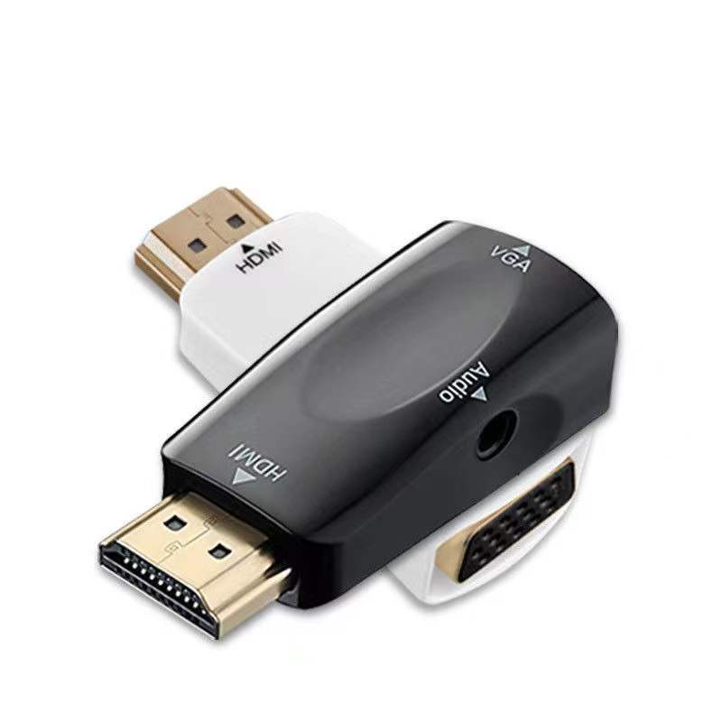 Converter HDMI to VGA with Port Audi/ Port Audio Full HD 1080p konverter MALE ke FEMALE sambungan la