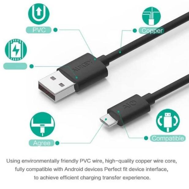 ☟ AUKEY Micro USB 1M / Kabel Data Charger Aukey Micro USB 1M / Xiaomi OPPO Vivo Samsung AUKEY ㅖ