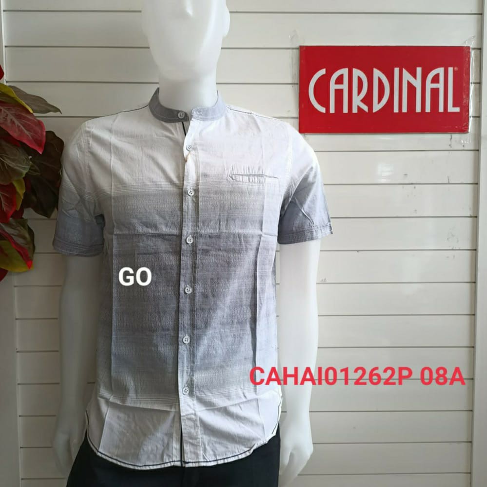 gos CARDINAL KEMEJA KOKO PRIA Lengan Pendek Casual Baju Cowok Original