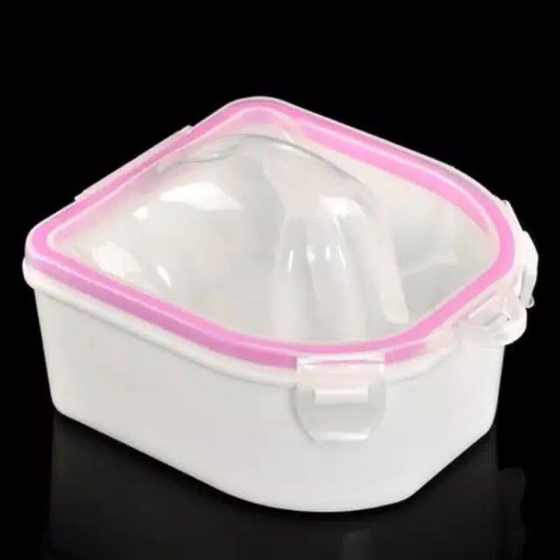 Double layer manicure bowl pink / tempat mangkuk wadah cuci tangan menicure rendam jari remover soak