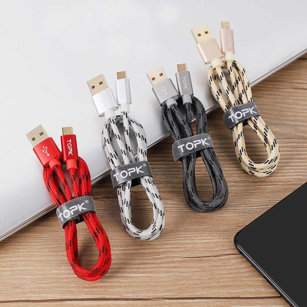 Kabel Charger USB Type C Braided 1 Meter 3A Cable Carger Hp Casan Handphone Murah Charge Smartphone