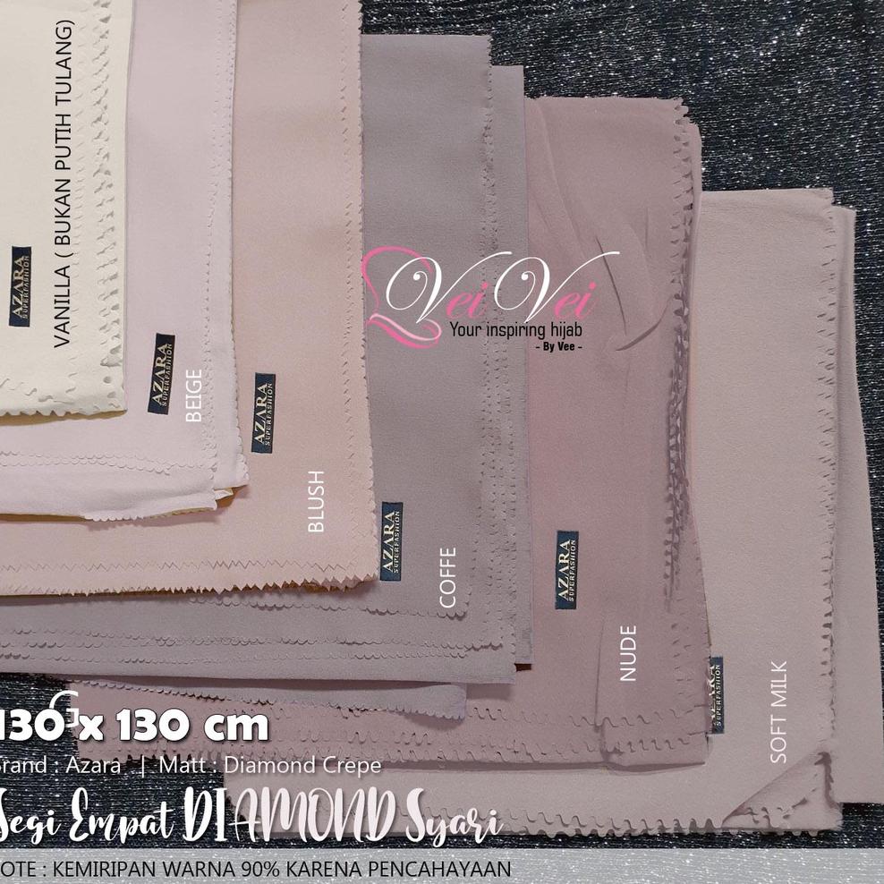 "MZM.26Au22υ" [ 130 x 130 cm] DIAMOND CREPE LASER - JILBAB SEGI EMPAT SYARI JUMBO AZARA