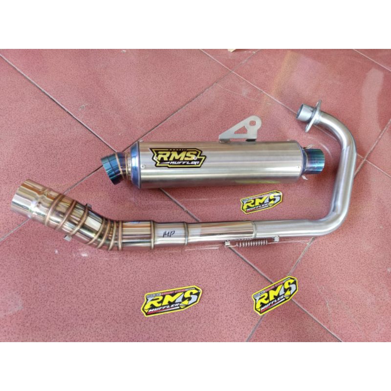 Knalpot RMS Muffler Jenong blue Megapro CB GL Tiger Vixion Satria fu Original