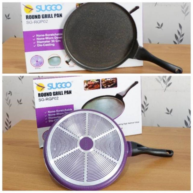 SUGGO ROUND GRILL PAN / PIZZA PAN / PANGGANGAN BULAT SERBAGUNA/TEFLON PIZZA