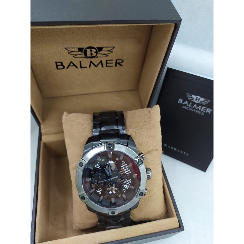 Jam Tangan Pria Analog BALMER 8162 Rantai Sapphire Original