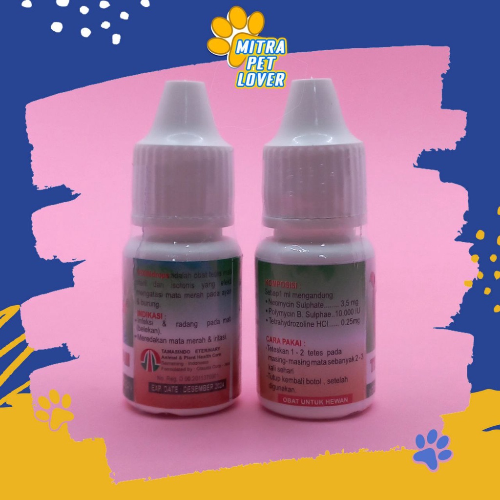 OBAT TETES MATA AYAM &amp; BURUNG - VIXIN DROP 10 ML ORIGINAL - BISA UNTUK MENGOBATI UNGGAS BELEKAN IRITASI MATA MERAH BERAIR RADANG INFEKSI - MURAH ASLI GARANSI KUALITAS - PET ANIMAL HEALTHCARE &amp; VETERINARY TAMASINDO OBAT &amp; VITAMIN TERNAK HEWAN MITRAPETLOVER