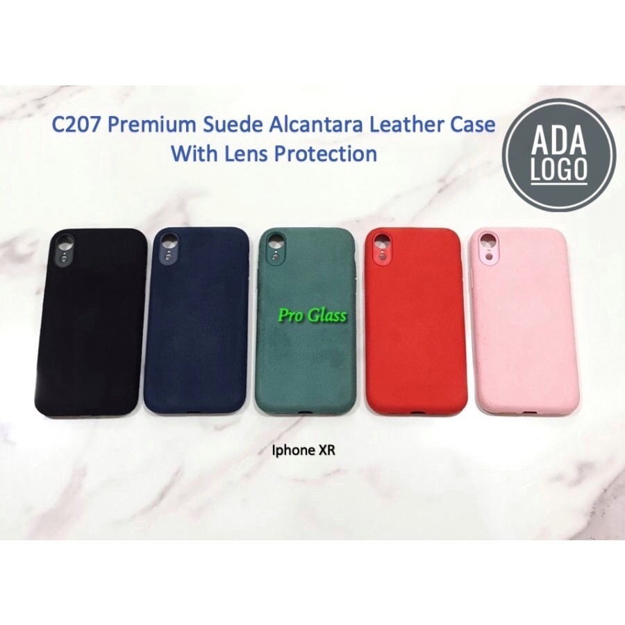 C207 IP X/ XS / XR / XS MAX / 11 / 11 PRO MAX / 12 / 12 MINI / 12 Pro / Max Premium Suede Alcantara Leather Case